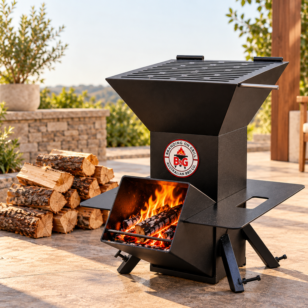 EmberTower Rocket Grill: Portable Wood-Fire Burner &amp; Grill